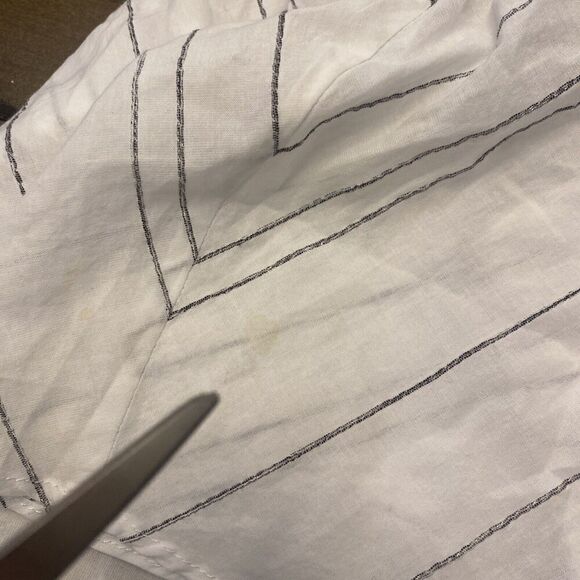 Worth Off The Shoulder Blouse Size white blouse subtle striped summer edwardian - Picture 8 of 8